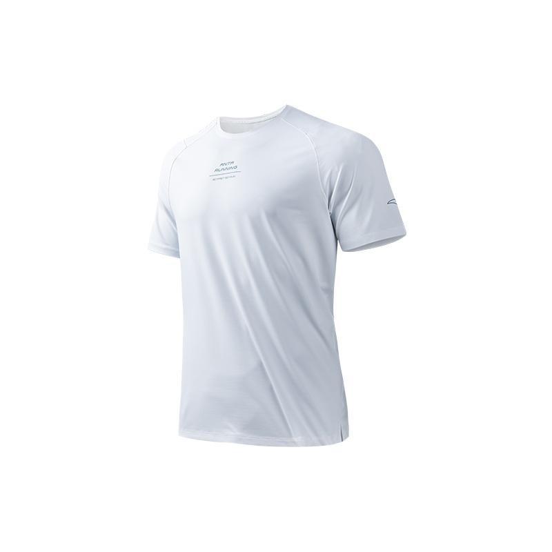ANTA T Shirts Men's White Crew Neck Moderate Straight Fit 952325103-1