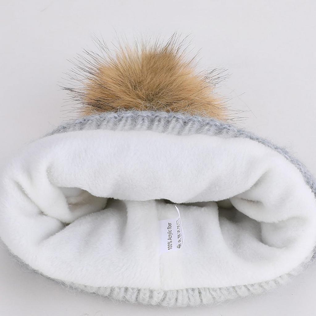 Dreiteiliges Set aus Kinderhut, Handschuhen und Schal - Für Jungen und Mädchen, Winter Fleecegefütterte Warme Ohrenschützer Farbverlauf Wolle Gestrickte Mütze