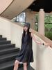 Petite Women's Elegant Summer Dress with Lining & Zipper - Loose, Bud-Shaped Short Skirt