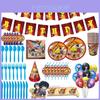 Fournitures de Décoration de Fête d'Anniversaire Naruto Ninja avec Ballons et Assiettes Colorés