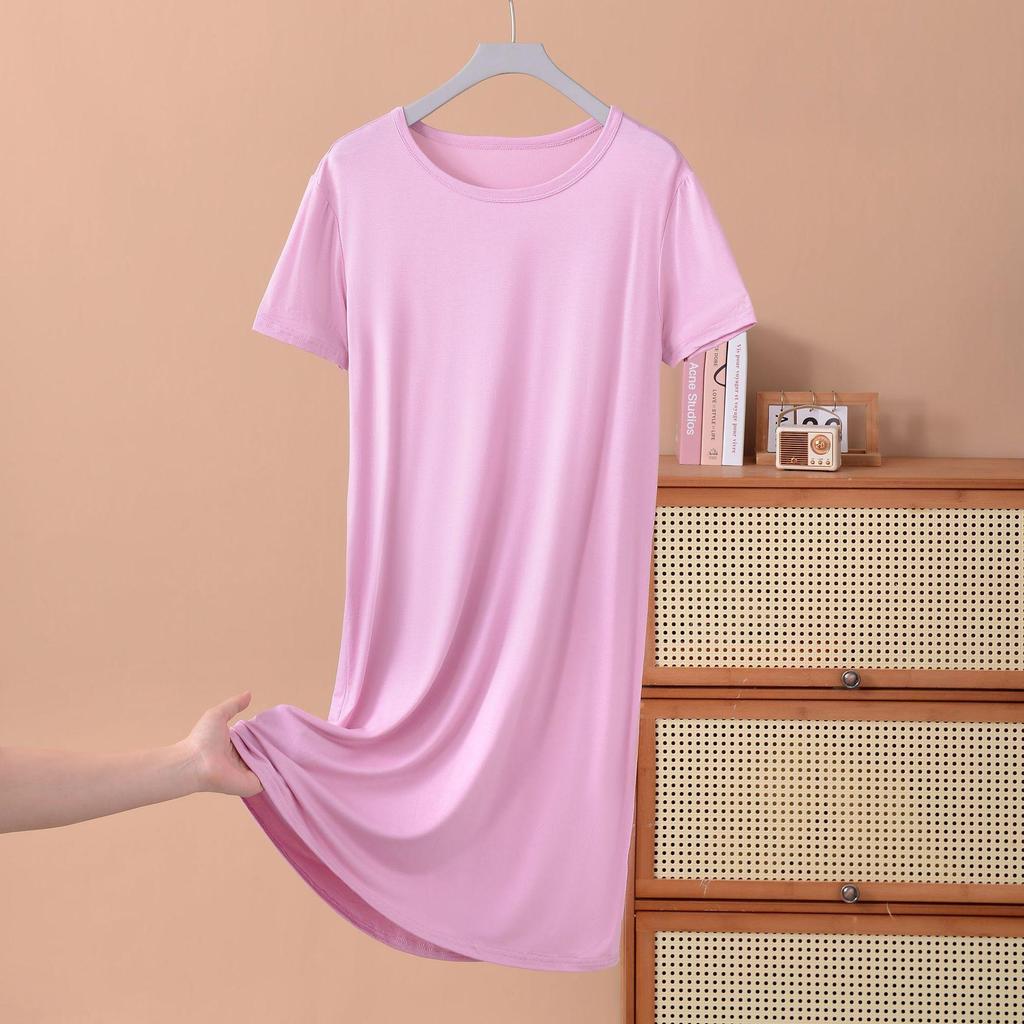 Damen L-8XL Nachtwäsche Nachthemden Lässiges Kurzarm Nachthemd Große Größen Sommer Nachthemd Damen Schlafbekleidung Hemd