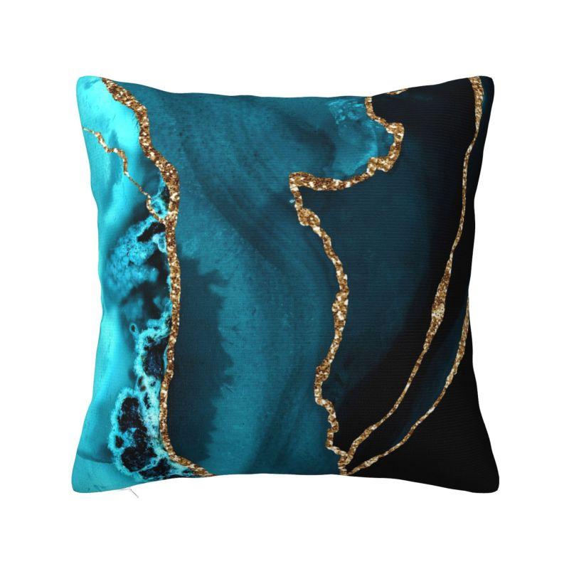 Custom Abstract Beauty Cushion Cover Xcm Marble Geometric Texture Velvet Nordic Pillow Decoration Salon