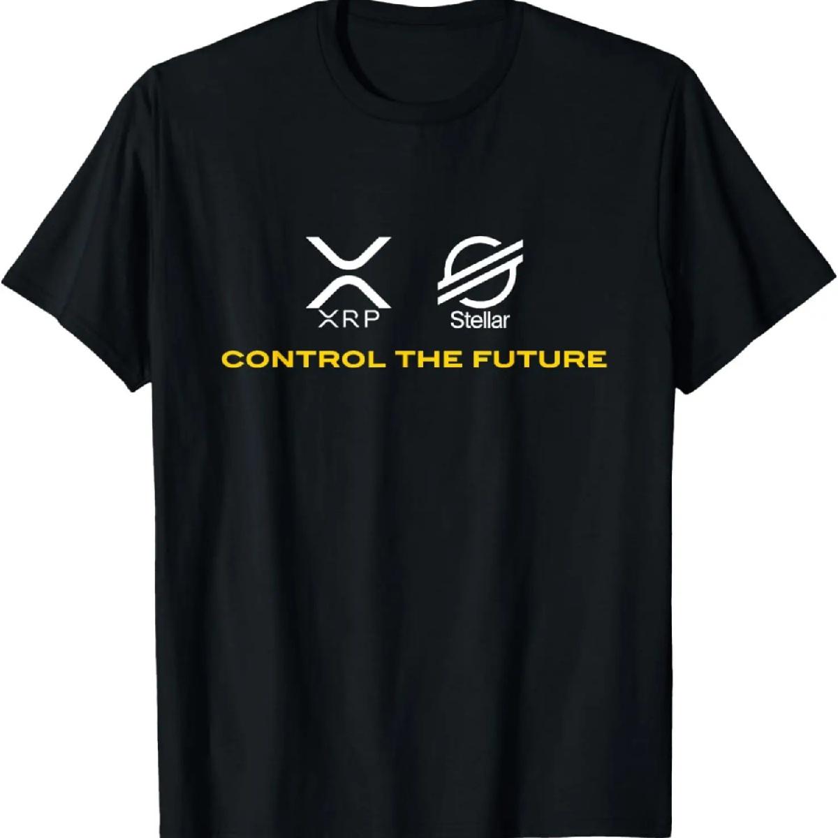 Криптовалютная футболка XRP XLM Coin Control the Future XXXXXL разноцветный