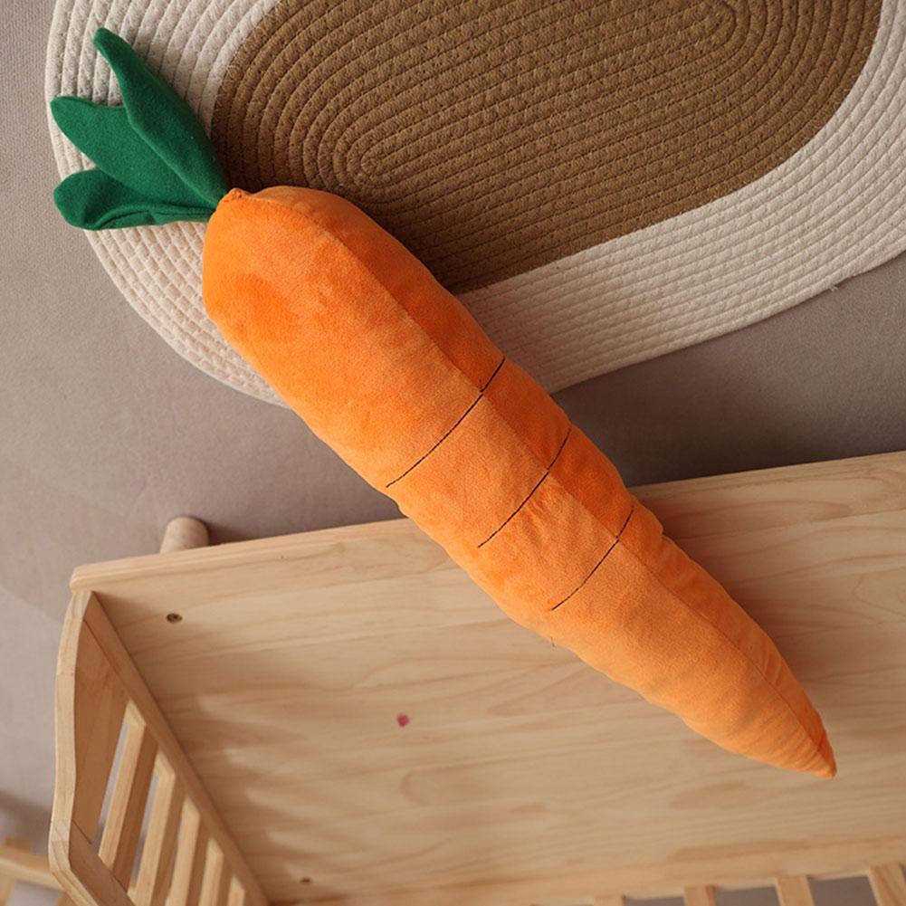 Durable Plush Carrot Dog Chew Toy with Squeaker Sound Interactive Vegetable Pet Toys Small Medium Large for Dogs Accessories