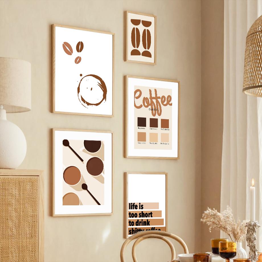 Coffee Minimalist Cups Coffee Culture Cafe Wall Art Prints Posters Nordic Canvas Paintings Picture  Kitchen Hotel Bar Home Decor