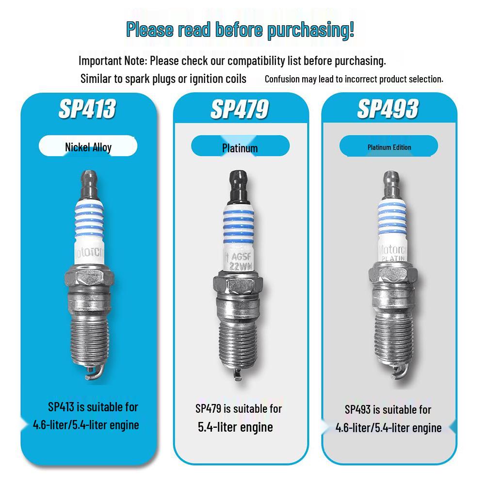 Zündspule DG508 & Zündkerze SP413 Zündkerzen-Kit für Ford F150 Mustang V8 4,6L - 8 Stück