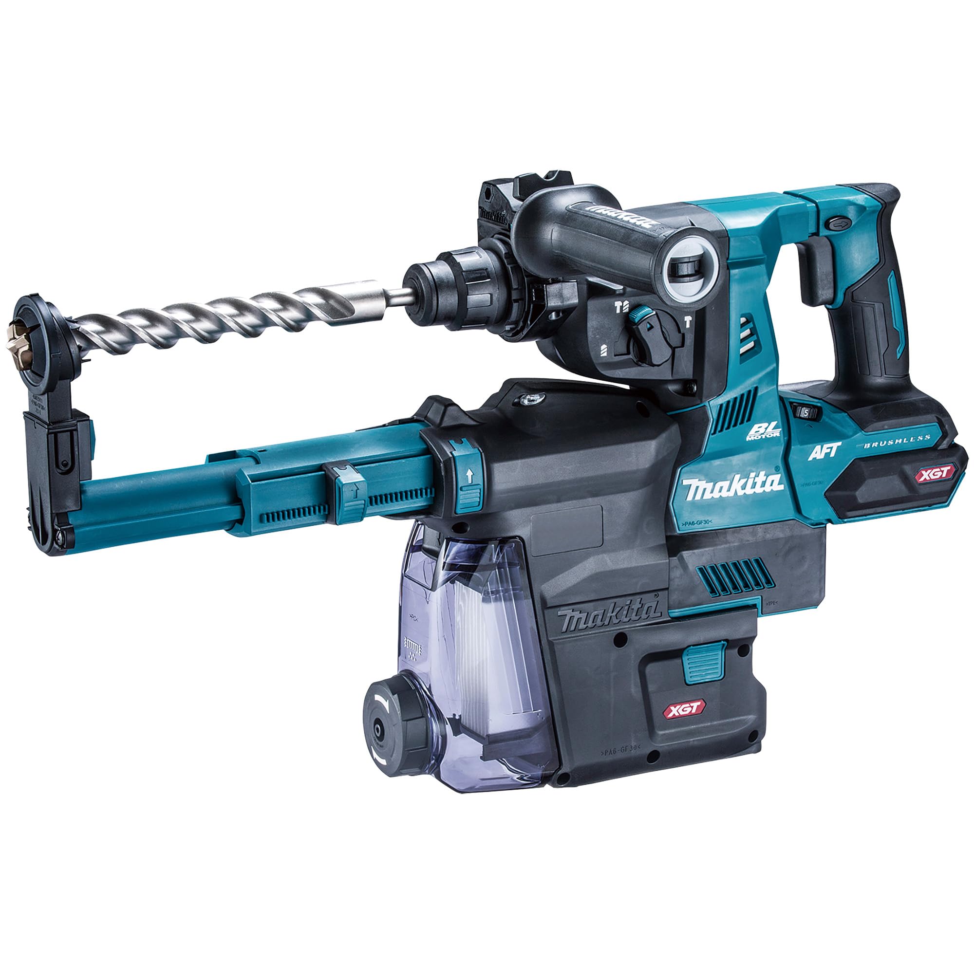 

Makita HR001GZKV Cordless Hammer 40V 28mm with Dust Collection System Charger Sold Drill, Max, (Chipping Capable), SDS+ (Battery Separately) синій