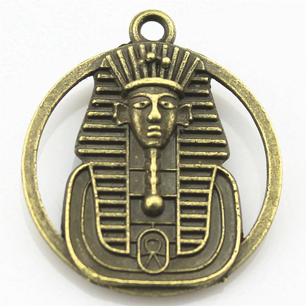 Charms Egipski Faraon Szef Wisiorki Vintage Biżuteria Materiały QC048