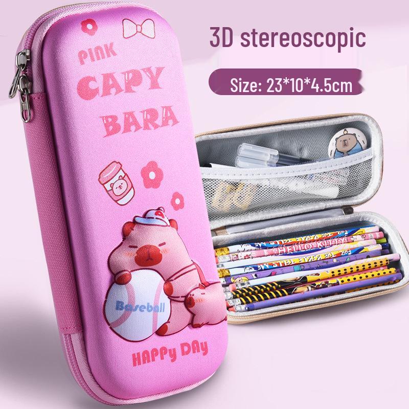 Capybara Pencil Case for Kids, Large Capacity, Cute and Popular Design