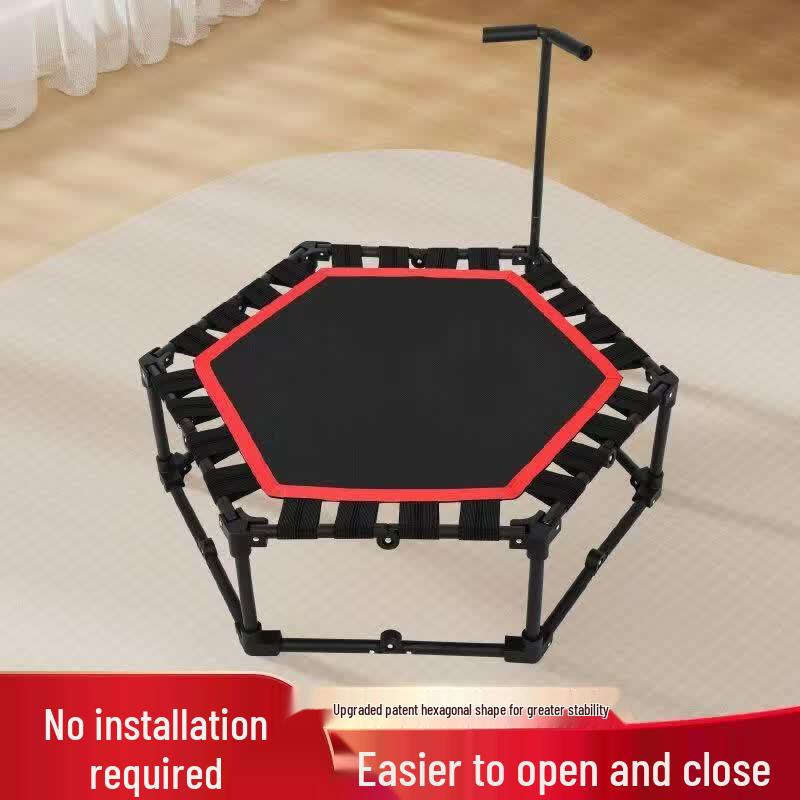 Chao Kai Indoor Foldable Trampoline with Handrail