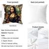 Modern Art Funny Mona Lisa Cushion Cover Pattern Printed Pillowcase for Living Room Sofa Cushion Cover & Bedroom Decor