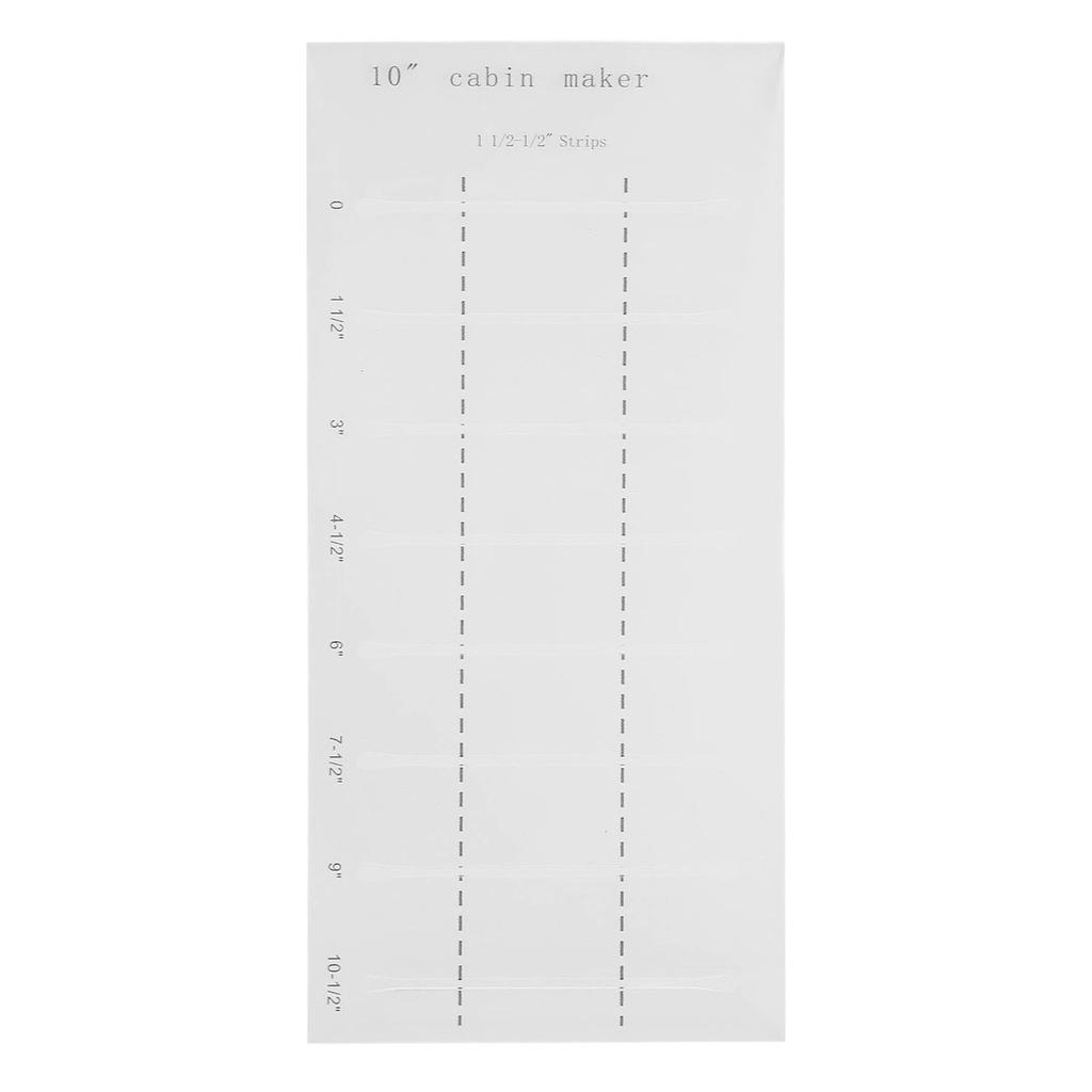 10 Inch Log Cabin Quilting Rulers Clear Scale Smoother Edges Log Cabin Maker Template Set for