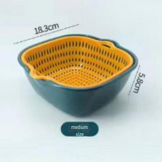 Multi-Function Double-Layer Washing Basket for Fruits & Vegetables