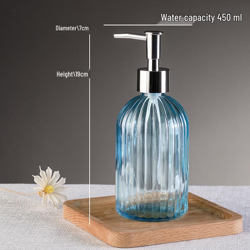 Glass Pump Bottle for Hand Soap, Shower Gel, Lotion, and Shampoo