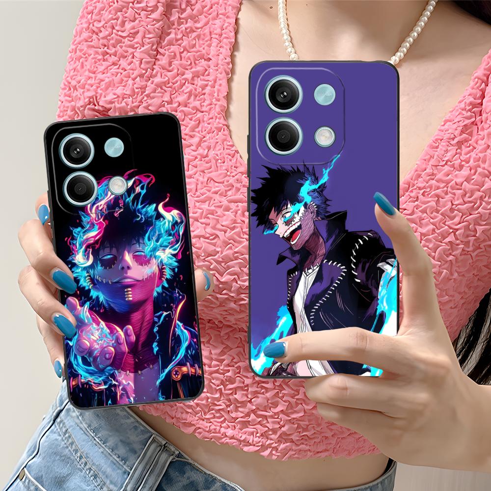 MHA Dabi Mobile Phone Case for Xiaomi Redmi Note 14 13 12 11 S Pro Plus 4G 5G Colorful Printing Cover Pretty Cellphones Luxury
