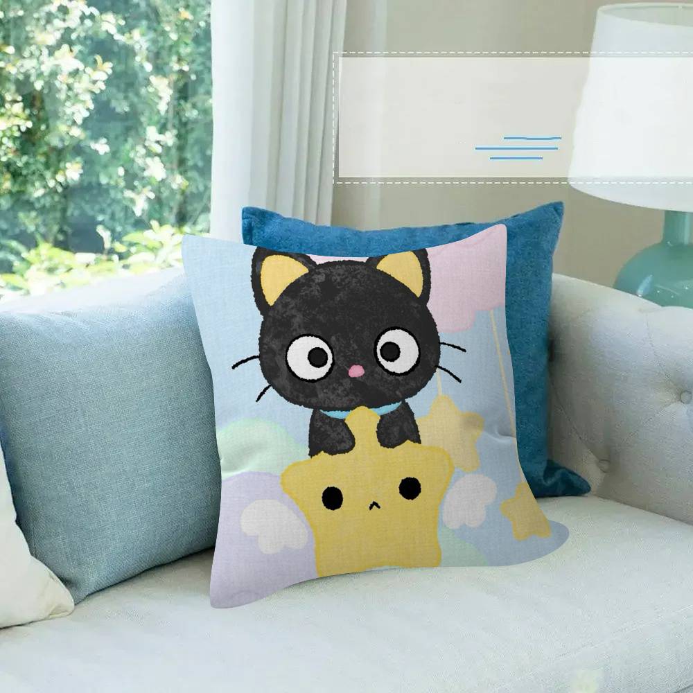 Cute cartoon art chibi cat c-Chococat    Pillow Cover  Bedroom Wild Party Decor Pillowcase kid Birthday shower Gift