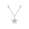 Silver Star Necklace for Women - Shiny Zircon Star Pendant Chain