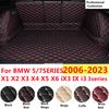 مجموعة كاملة مخصصة تناسب BMW X5 X2 X1 X3 X4 IX3 i3 IX X6 3/5/7 سلسلة مقاوم للماء سيارة فرش داخلي للسيارات والشاحنات الذيل التمهيد صينية بطانة البضائع الخلفية