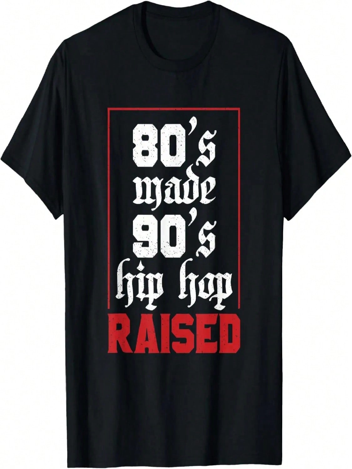 80 s Made 90 s Hip Hop Raised Vintage Retro Music Lover T-Shirt S разноцветный