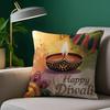 Diwali Festival Pillow Case Cozy Plush Pillow Cover Double Side Printed – Home Gift for Bedroom Decor