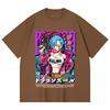 230 Gsm 100% Cotton Dragon Ball V66 Bulma Print Unisex Heavy Cotton T Shirt