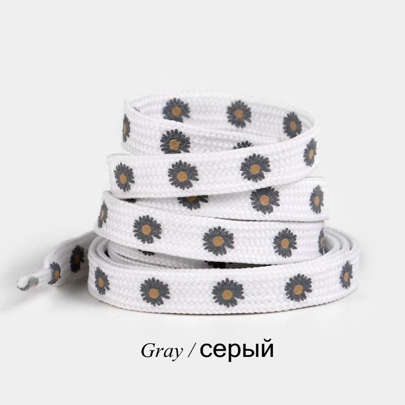 Little Daisies Shoelaces Cartoon Printing Fashion Unisex Flat Shoe laces High-top Canvas Sneakers Shoelaces AF1 Sports Shoelaces