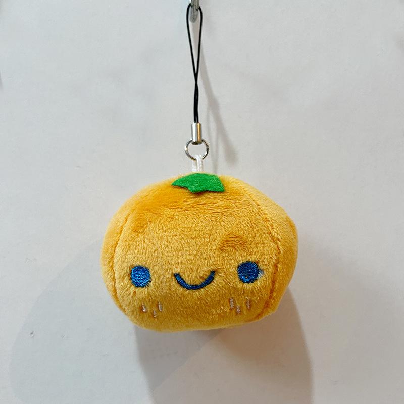 50 Stück/Los 6cm Niedliche Obst Apfel Orange Pfirsich Plüschtiere Schlüsselanhänger Banane Stofftiere Anhänger Schlüsselanhänger Geschenke für Kinder