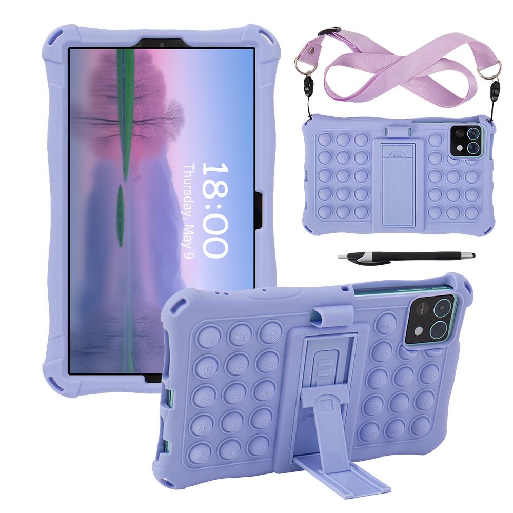 Étui Enfant Pour Samsung Galaxy Tab A9 8.7 Housse Tablette Tab A11 8.7 SM-X110/X115/X130 X135 Étui Souple en Silicone avec Support Funda capa+sangle A9 8.7inch X110 X115