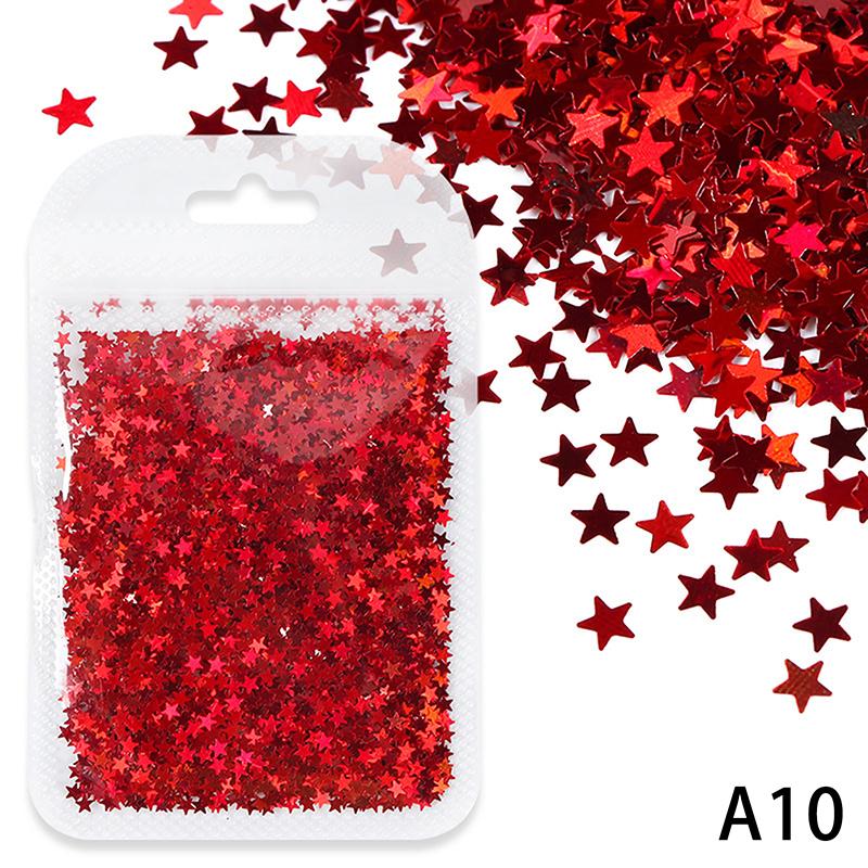 

For Nail Art Nail Charm 3mm Star Bling Decoration Accessories Colour Holographic Laser Nail Glitter Mix Star Shape