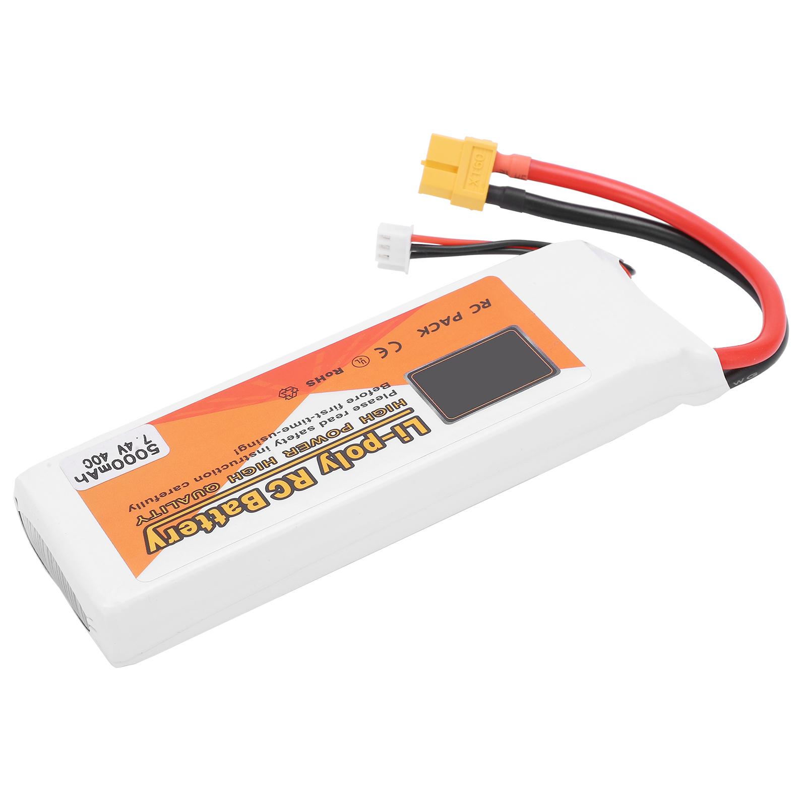 

7.4V 5000mAh 40C Lipo акумулятор XT60 Plug 2S акумуляторна батарея для RC гоночних дронiв