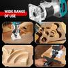 1600W Cordless Wood Router 5 Speeds Brushless Electric Hand Trimmer Portable Woodworking Engraving Slotting Power Tool
