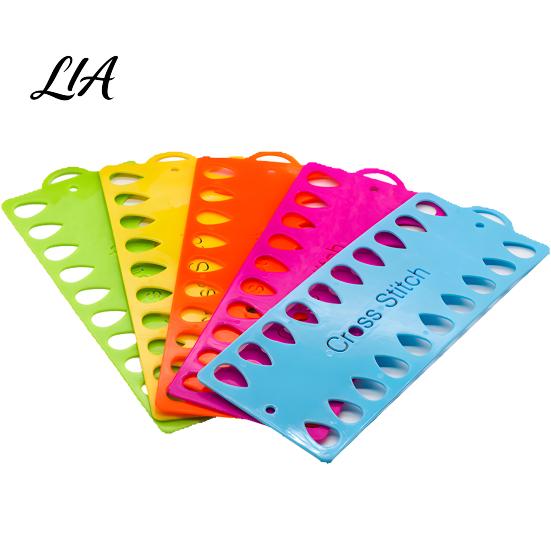 Portable Thread Organizer 5Pcs 20-Hole Embroidery Floss Organizer, Plastic Winding Board, Cross Accessories Stitch Holder Plate, Bobbin for