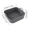 1PC Air Fryer Double Ear Silicone Baking Tray Square Thickened Heat Resistant Silicone Insulation Mat Air Fryer Stereo Tray