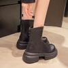 Thick-soled heightening Martin boots women's boots short boots new autumn and winter zipper Chelsea thin boots