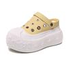 Thick-soled big-headed small casual board shoes 2025 summer ugly cute Korean version canvas shoes heightening bag head cool slippers