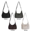 Damen Zugband Crossbody Tasche Nylon Stilvolle Karomuster Tote Tasche Große Kapazität Trendige Umhängetasche Einkaufen Date Handtasche