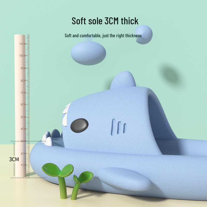 Shark II Cartoon Thick-Soled Non-Slip Summer Slippers for Kids & Babies