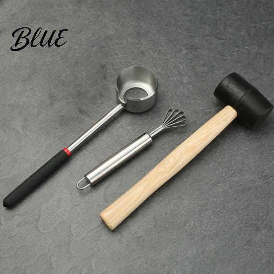 Easy To Use Coconut Water Maker Manual Opener/Rubber Hammer/Coconut Meat Grater Thickened Stainless Steel Hole Portable Juice Extractor Puncher
