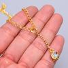 Fancy Natural Ethiopian Opal Chain Electroformed Necklace Jewelry Gold Finish V-81