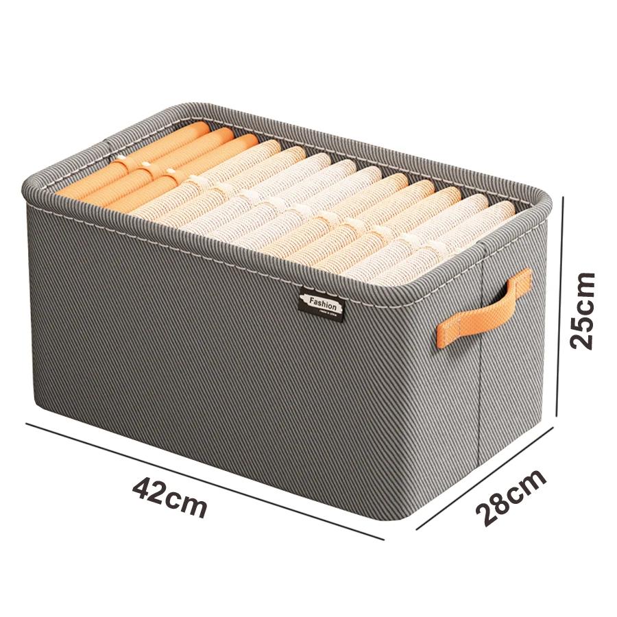 Home Use Drawer Style Wardrobe Long Rectangle Partitioned Ioan Storage Box Foldable Organizer Box for Clothes Pants