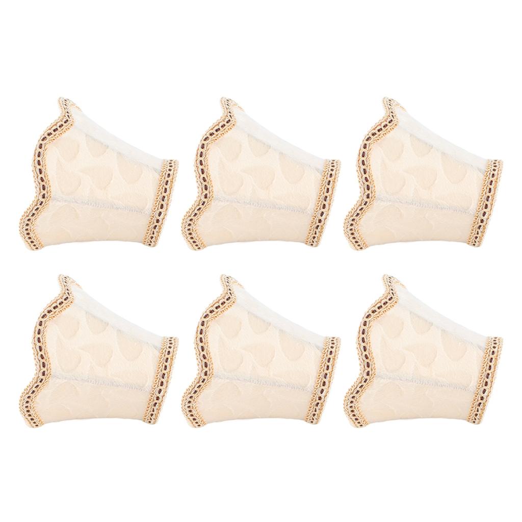 6 stk Stoff Lampeskjerm Vegglampe Deksel Lysekrone Lampeskjerm for Hjemmedekorasjon Lystilbehør