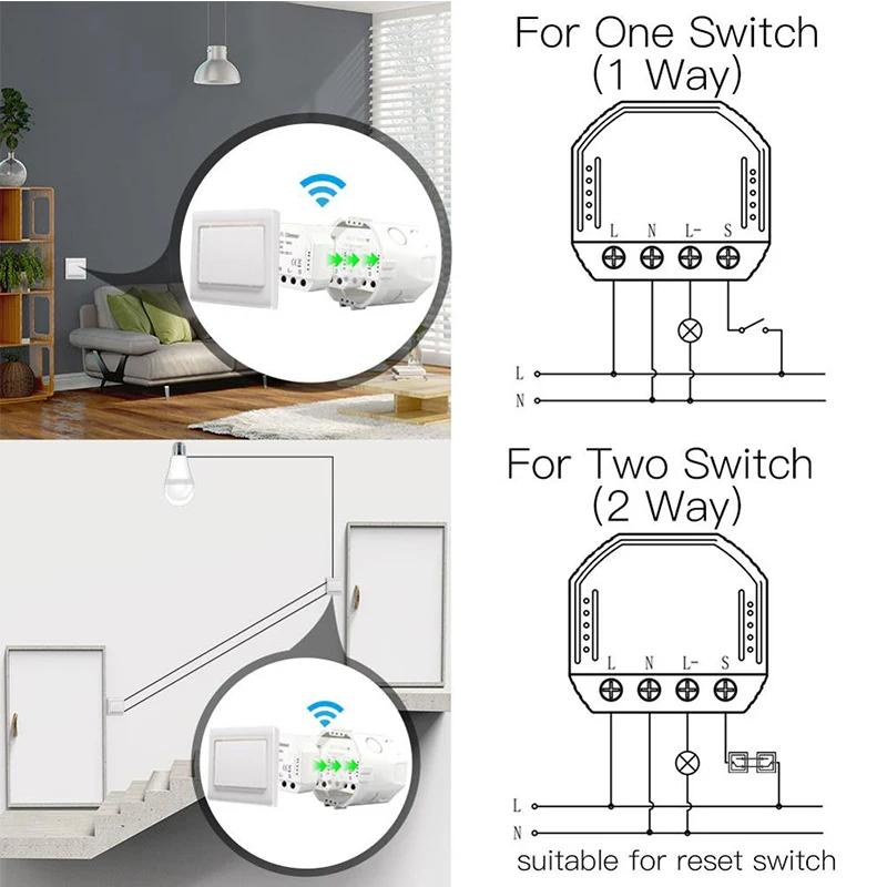DIY Smart WiFi Light LED Dimmer Switch Smart Life/Tuya APP Remote Control 1/2 Way Switch,Works with Alexa Echo Google Home