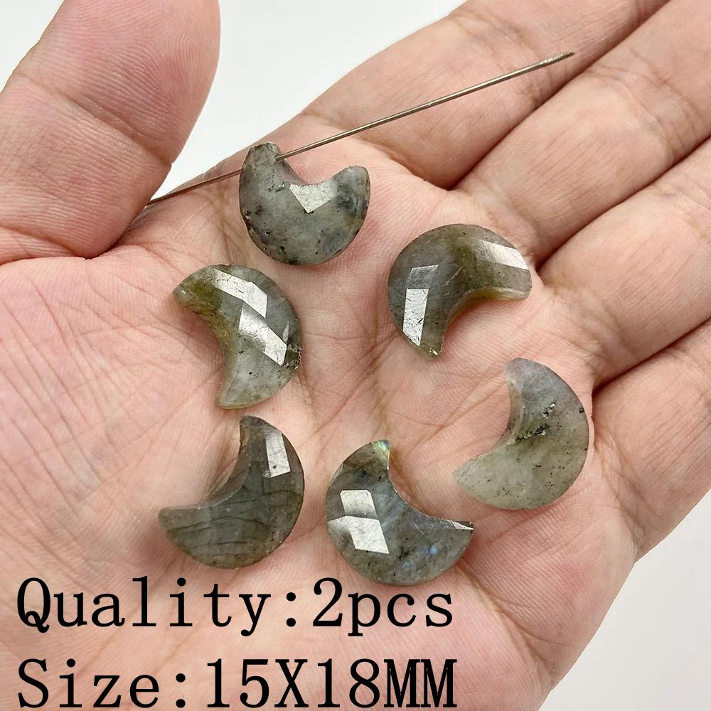 Natural Flash Labradorite Stone Charm Pendant Healing Semi-precious Stone Connector for Jewelry Making Necklace Accessories Gift