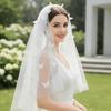 Voile de Mariée Filet Doux Pince à Cheveux Voile Court en Tulle Filet Papillon Headpiece pour Fiançailles