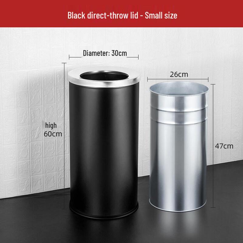 JPHZNB Hotel Lobby Flip-Top Round Trash Can