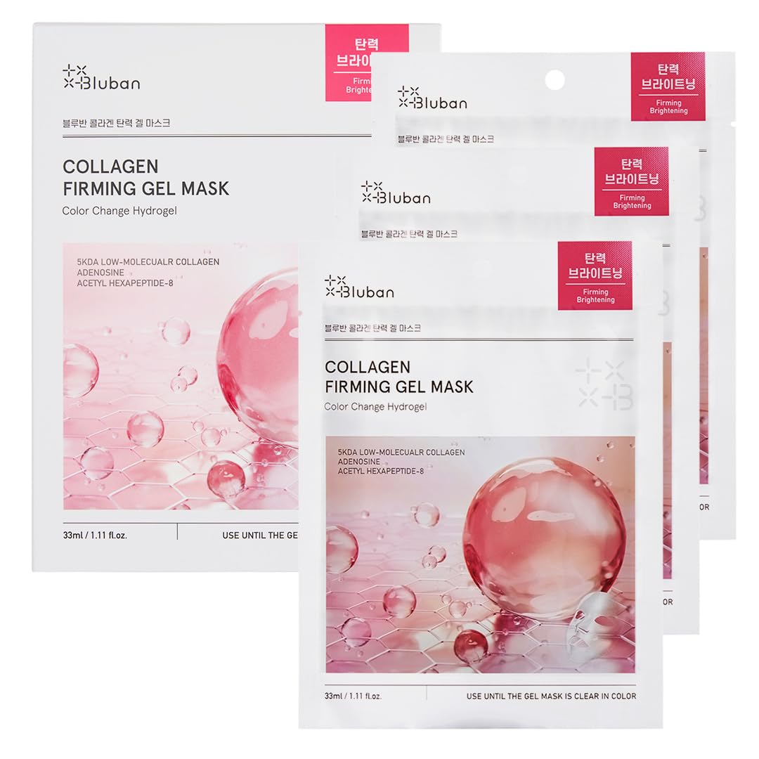 

Bluban Collagen Firming Gel x Moisturizing Face Mask Korean Gel Separate Collagen Mask, 3-Pack (33g 3), Set, Close-Fitting Cosmetics, Skincare, 1-Week