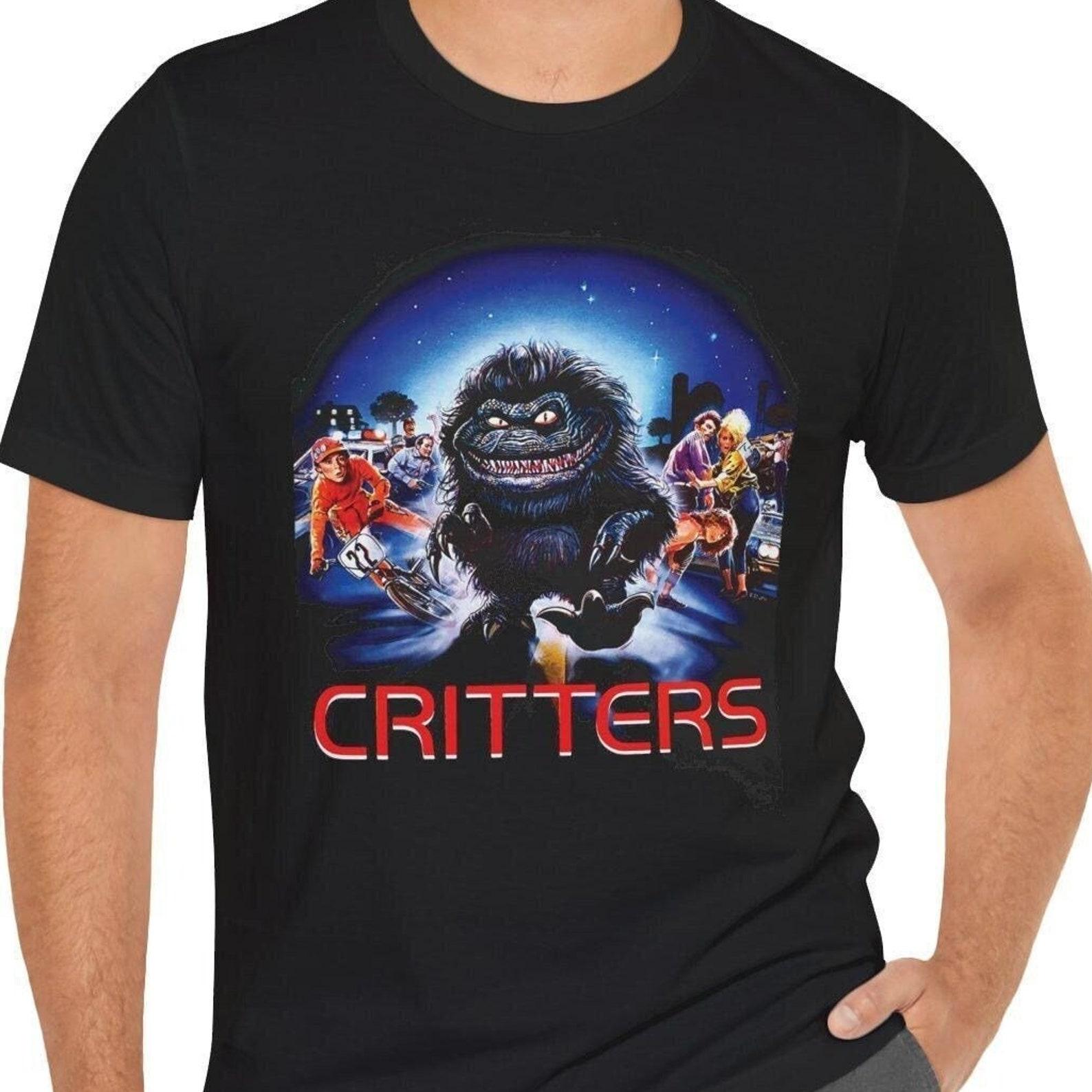 Critters T-Shirt Black Short Sleeve Horror Movie Tee S