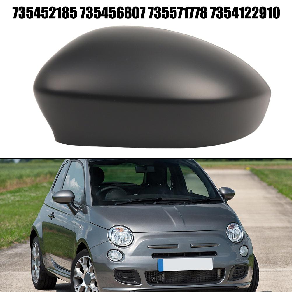 For Fiat GRANDE PUNTO ABS Rearview Mirror Matte Black Mirror Cover Car Exterior Accessory Easy Installation OEM Number 735452185