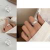 Artistic Open Geometric Adjustable Ring For Women Chic Copper Finger Jewelry