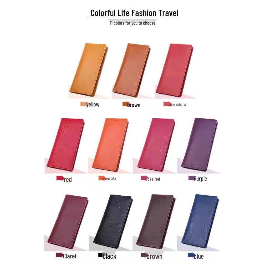 Korean Style Women's Long Leather Wallet - Gold, Solid Color, Large Capacity, Multifunctional Clutch